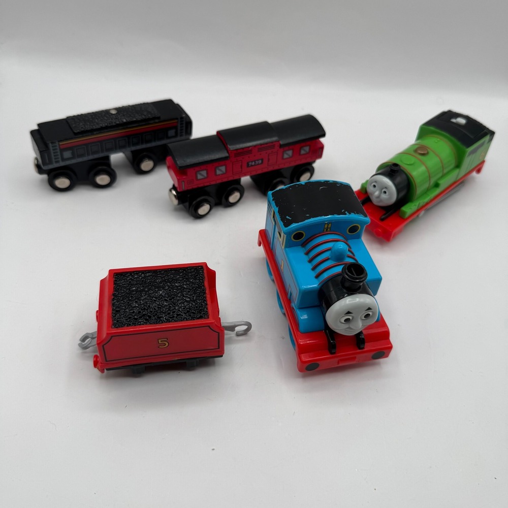 Mattel Thomas & Friends Toy Train Lot Wood Plastic Mixed